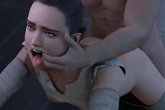 Rey Grabbed By the Face and Fucked in the Ass