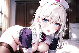 Sexy nurses want to be fucked (with pussy masturbation ASMR sound!) Uncensored Hentai