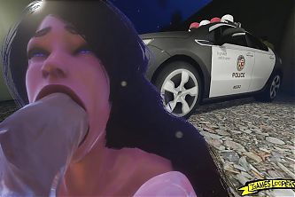 Blowjob in a parking lot (Part 2) Animation