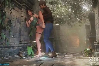 Lara Bent Over And Fucked In The Ass In The Jungle Temple